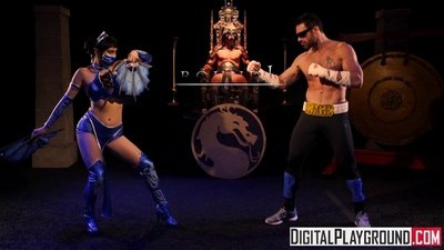 Пародии, Мортал комбат, В одежде, Косплей, Брюнетки,