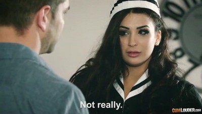 Большие сиськи, Брюнетки, В одежде, В униформе, Красивое, Молодые, Пизда, Профессия, Худые, Гувернантка,