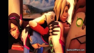 Игры, Мультики 3д, Овервотч, Мультики, D.va, Ангел,